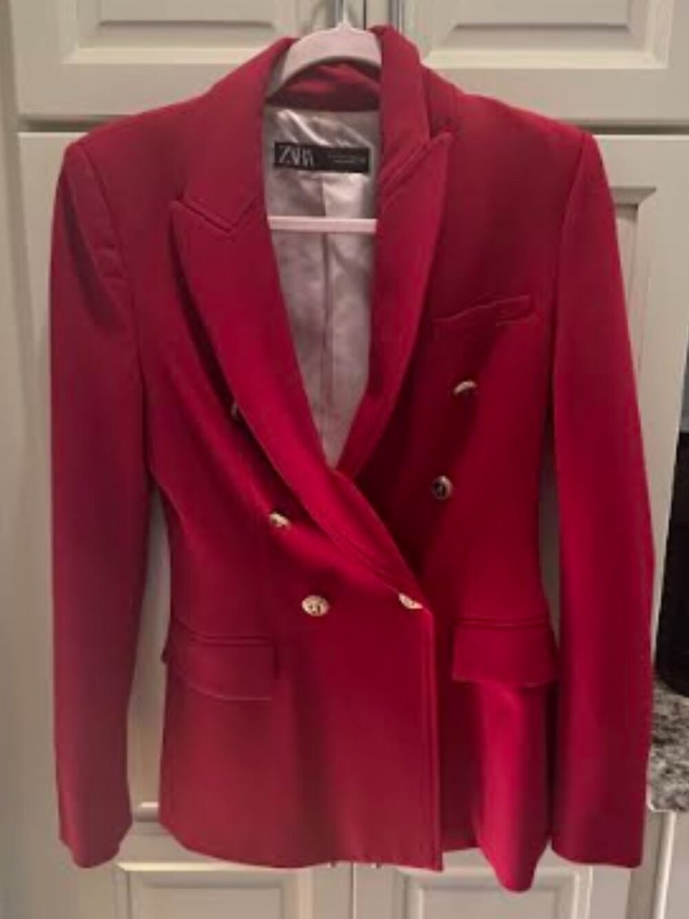 Zara Fuchsia Red-Breasted Blazer – Size Small